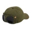 Cotton baseball cap - with glasses - adjustable - unisex - pilot styleHats & Caps