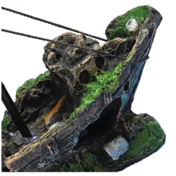 Resin fishing boat - sunk ship - aquarium decorationAquarium
