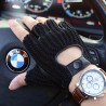 Luxurious sheepskin gloves - knitted - half fingers designGloves