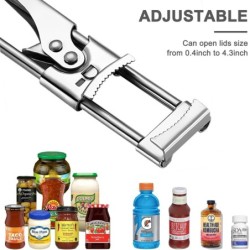 Multipurpose can / bottle / jar lid opener - adjustable - stainless steelBar supply