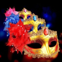 Sexy Venetian eye mask - diamond / feather flower / glitter - carnival - HalloweenMasks
