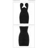 Sexy mini dress - strapless - sleeveless - draped designDresses