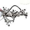 Black Venetian one eye mask - metal lace - crystals - masquerade / carnivalsMasks