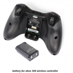 Xbox 360 wireless controller battery - 2 * 4800 mAh & charger cableXbox 360