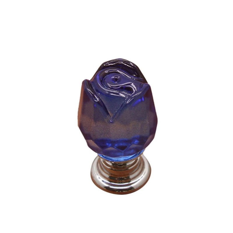 Luxurious furniture knobs - glass crystal rose shapeFurniture
