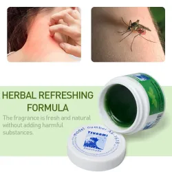 Green skin care cream - herbal ointment - headache - sunburn - muscle aches - pain relief - 10 gSkin