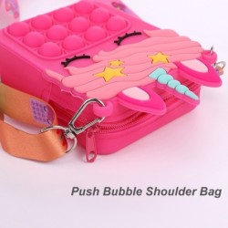 Push bubble shoulder bag - silicone small purse - unicornBags