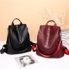 Fashionable vintage backpack - multifunction shoulder leather bag - snake skin patternBackpacks