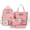 Large capacity backpack - handbag - shoulder bag - pencil case - letters print - 4 pieces setSets