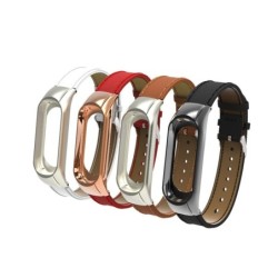 Leather wrist strap - for Xiaomi Mi Band watch - 3-4-5-6