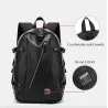 Fashionable leather backpack - 15.6 inch laptop bag - earphone hole - waterproofBackpacks