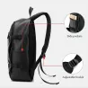 Fashionable leather backpack - 15.6 inch laptop bag - earphone hole - waterproofBackpacks