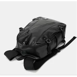 Fashionable leather backpack - 15.6 inch laptop bag - earphone hole - waterproofBackpacks