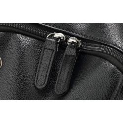 Fashionable leather backpack - 15.6 inch laptop bag - earphone hole - waterproofBackpacks