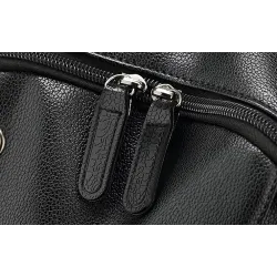 Fashionable leather backpack - 15.6 inch laptop bag - earphone hole - waterproofBackpacks