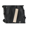 Fashionable leather backpack - 15.6 inch laptop bag - earphone hole - waterproofBackpacks