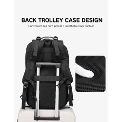 Fashionable backpack - 15.6 inch laptop bag - anti-theft lock - USB charging port - waterproofBackpacks