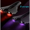 Bicycle saddle with taillight - leather - USB charging - waterproofSaddles