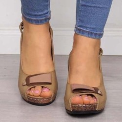 Retro summer sandals - wedges soleSandals