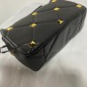 Luxurious bag - with rivets / chain strap / handle - genuine leatherHandbags