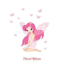 Beautiful cartoon butterfly girl - wall sticker - 70 * 80cmWall stickers