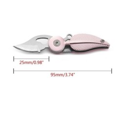 Mini foldable pocket knife - stainless steel - leaf shapeKnives & Multitools