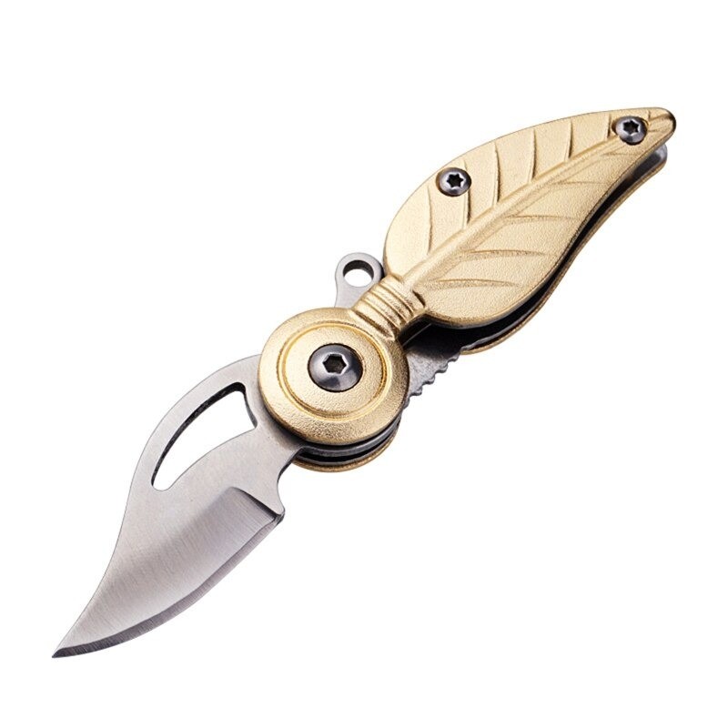 Mini foldable pocket knife - stainless steel - leaf shapeKnives & Multitools
