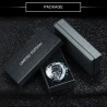 Jaragar - luxurious automatic sports watch - geometric triangle dial - genuine leather strapWatches