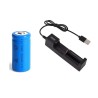 16340 li-ion battery - rechargeable - with charger - 1300mAh - 3.7VBattery