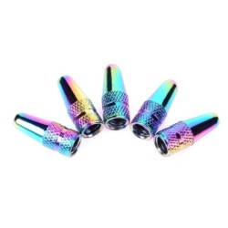 Bicycle valve caps - aluminum - rainbow colors - 5 piecesBicycle