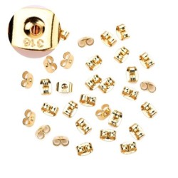 Earring back stopper - nut - 316L stainless steel - 100 piecesEarrings