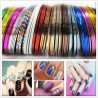 Nail striping tape - colorful lines - sticker - mixed colours - 10 piecesNail stickers