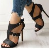 Sexy high heel sandals - ankle buckle strap - gladiator style - leatherSandals