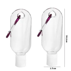 Refillable bottle - mini container - with hook - hand sanitizer / soap dispenser - 30ml / 50mlSkin
