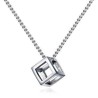 Punk style necklace - hollow out cube shape pendant - unisexNecklaces