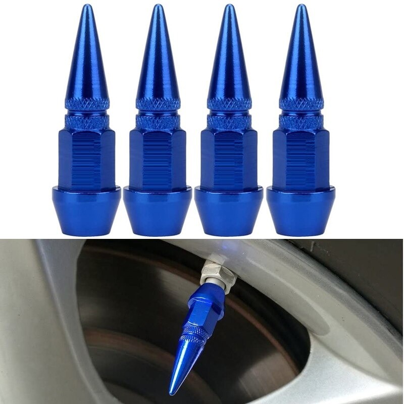 Universal tire valves - aluminum caps - long spike - 4 piecesWheel parts