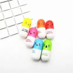 Pill shaped ballpoint pen - 6 piecesPens & Pencils