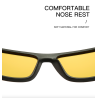 Classic square sunglasses - polarized - flexible rubber - unisexSunglasses