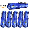 Powerful tactical flashlight - LED - 3 modes - zoomable - 1 - 6 piecesTorches