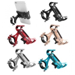 Universal phone holder - for bike / motorcycle handlebar - anti-slip - clip - rotatable - aluminum alloy