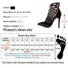 Sexy ankle boots - high heel sandals - gladiator style - rivets - cut out cage designPumps