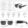 Retro square sunglasses - metal frame - UV400Sunglasses