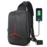Anti-theft shoulder bag with USB port - crossbody - PVC chest bagBags