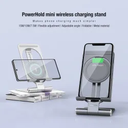 15W - wireless fast charger - stand - foldable phone holder - for iPhone - Samsung - Huawei - XiaomiHolders