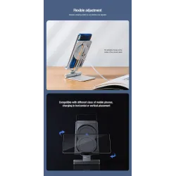 15W - wireless fast charger - stand - foldable phone holder - for iPhone - Samsung - Huawei - XiaomiHolders