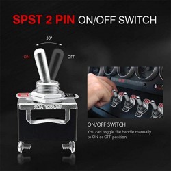 5 pieces - ON / OFF rocker toggle switch - 5A 250V SPST 2 Pin - waterproofSwitches