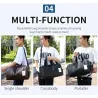 Fashionable travel / sport leather bag - with shoe compartment - large capacityBags