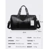 Fashionable travel / sport leather bag - with shoe compartment - large capacityBags