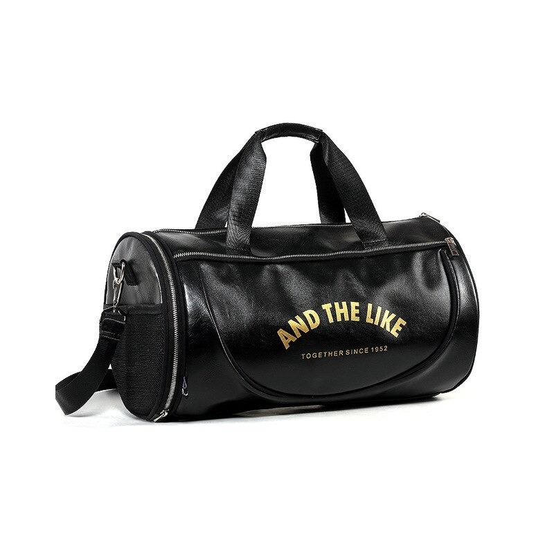 Stylish travel / sport shoulder bag - with shoe storage - large capacity - leatherBags