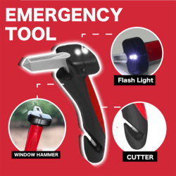 Car support handle - multi-function safety door handle - hammer - window breaker - with LEDInterior accessories